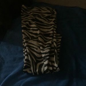 Cow print flare leggings